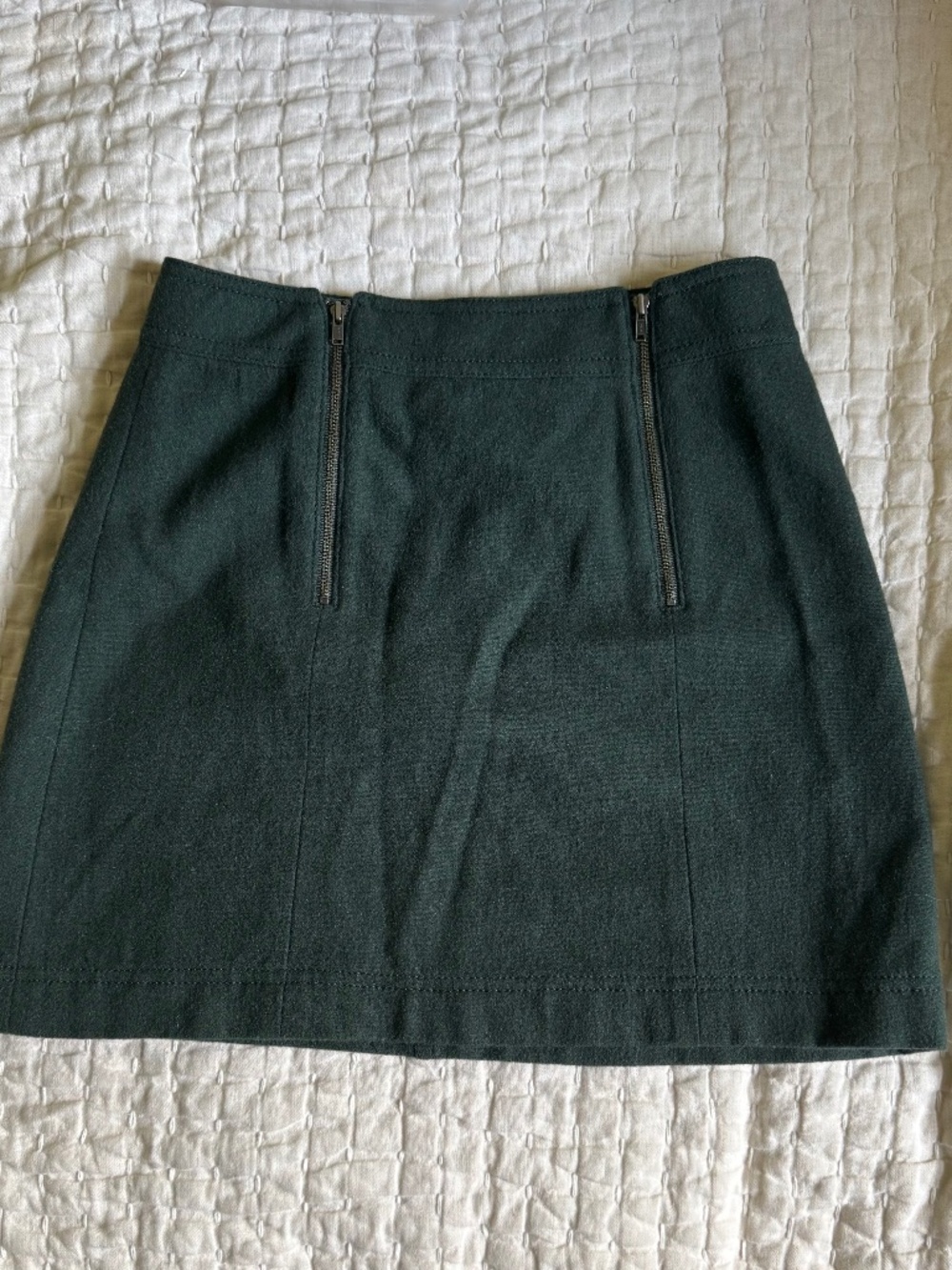 Madewell Forest Green Uptown mini skirt